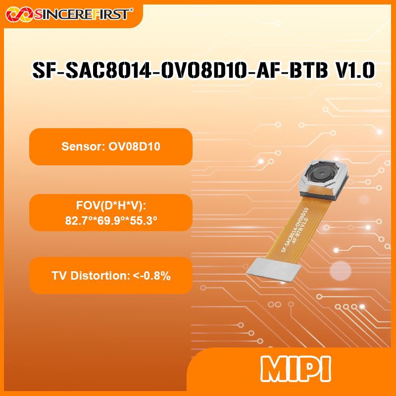 4K Night Vision OmniVision OV08D10 Image Sensor MIPI AI Camera Module factory