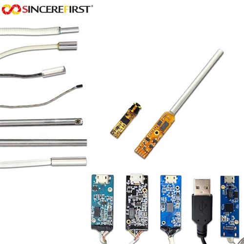 Triple-Lens Endoscope Camera With Directional LED Illumination