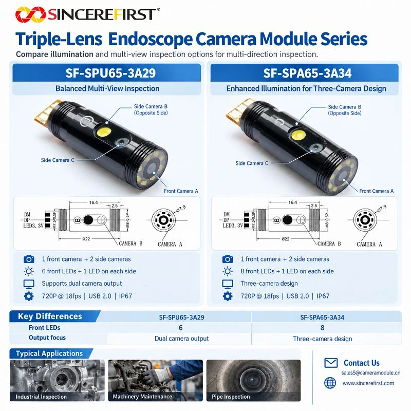 720P triple lens USB camera module 720P triple lens USB camera module