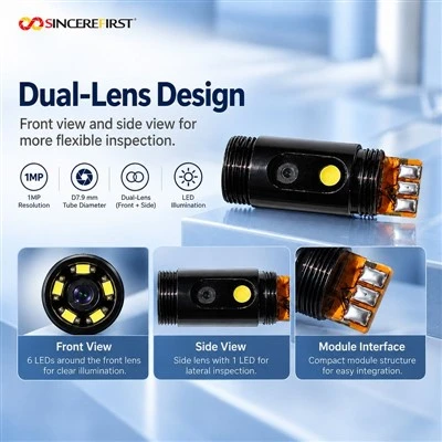 Dual Lens 720P CMOS Android IOS Endoscope Camera Module For Medical Inspection